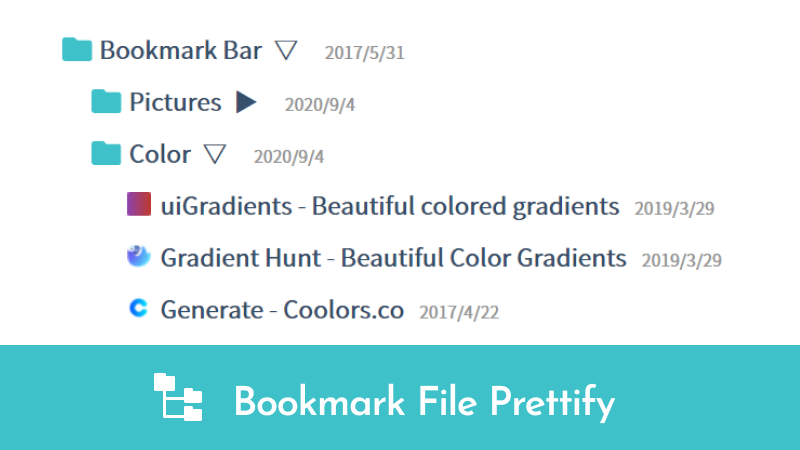 Bookmark File Prettify